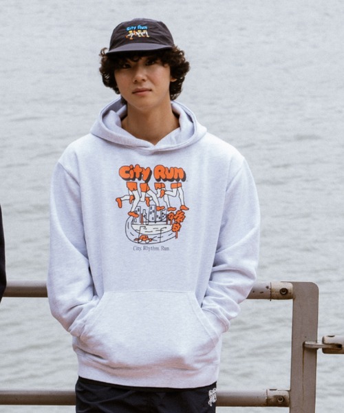 PR01.(ピーアールワン)の「BIG WAVE シティーラン パーカー(パーカー・メンズ・ライトグレー・LARGE/MEDIUM)」の9枚目の写真