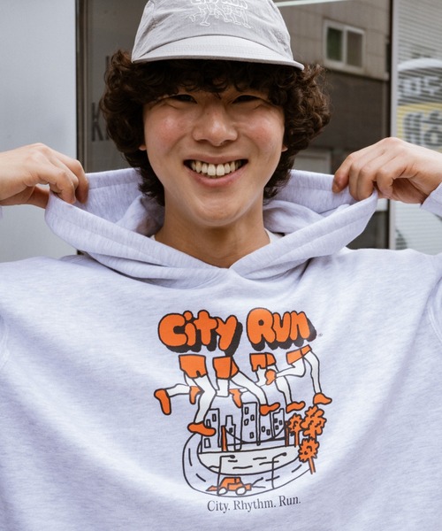 PR01.(ピーアールワン)の「BIG WAVE シティーラン パーカー(パーカー・メンズ・ライトグレー・LARGE/MEDIUM)」の10枚目の写真