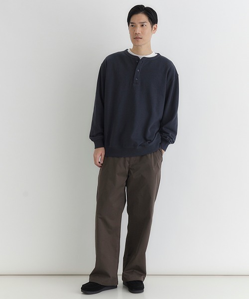 BACK NUMBER（バックナンバー）の「【BACK NUMBER】スウェットヘンリーネックプルオーバートレーナー（スウェット・メンズ・ネイビー/ブラウン/ブラック・L/XL/M）」の12枚目の写真