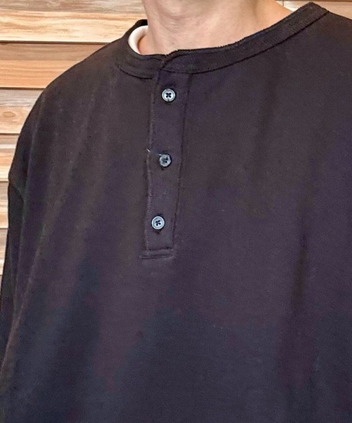 BACK NUMBER（バックナンバー）の「【BACK NUMBER】スウェットヘンリーネックプルオーバートレーナー（スウェット・メンズ・ネイビー/ブラウン/ブラック・L/XL/M）」の19枚目の写真