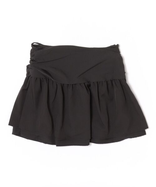 VIBGYOR Women（ヴィブジョー　ウィメン）の「【Mayree】ティアード ドロストデザイン リボン ミニ スカート（スカート・レディース・ホワイト/ブラック・MEDIUM/LARGE/SMALL）」の9枚目の写真