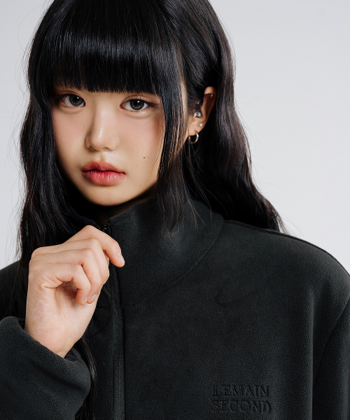 LEMAIN SECOND（リメインセカンド）の「2WAYオーバーサイズポーラフリースジップアップジャケット[ブラック]（その他アウター・レディース・その他・MEDIUM/LARGE/X-LARGE）」の5枚目の写真