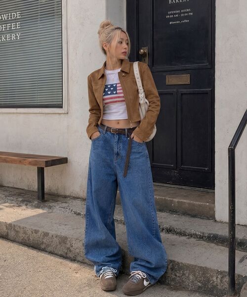 AGOD（エージーオーディー）の「ワイドデニムパンツ[インディゴ]（デニムパンツ・メンズ・その他・LARGE/X-LARGE/X-SMALL/SMALL/MEDIUM）」の12枚目の写真