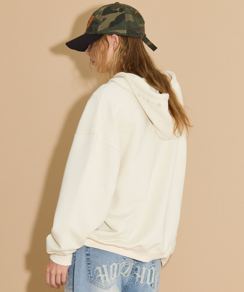 HOODHOOD(フッドフッド)の「スターアップリケ刺繍フードアイボリー(パーカー・レディース・その他・1/2)」の5枚目の写真