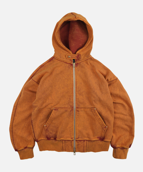 FRIZMWORKS(フリズムワークス)の「VINTAGE DYEING HOOD ZIP UP PARKA _ SUNSET(パーカー・メンズ・その他・LARGE/SMALL/MEDIUM/X-LARGE)」の2枚目の写真