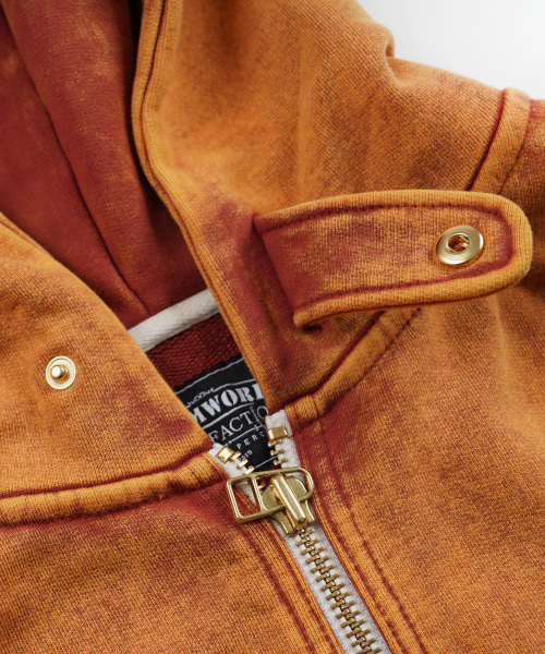 FRIZMWORKS(フリズムワークス)の「VINTAGE DYEING HOOD ZIP UP PARKA _ SUNSET(パーカー・メンズ・その他・LARGE/SMALL/MEDIUM/X-LARGE)」の5枚目の写真