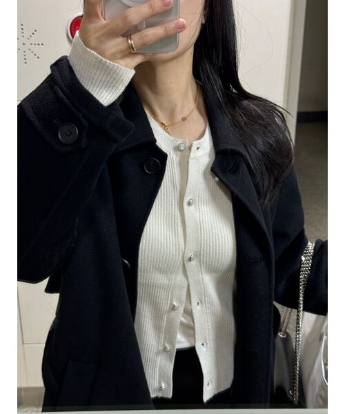 MUSINSA STANDARD WOMAN（ムシンサスタンダードウーマン）の「ウィメンズスリムスクエアネックTシャツ[クリーム]（Tシャツ/カットソー・レディース・その他・SMALL/MEDIUM/LARGE/X-LARGE/X-SMALL）」の11枚目の写真