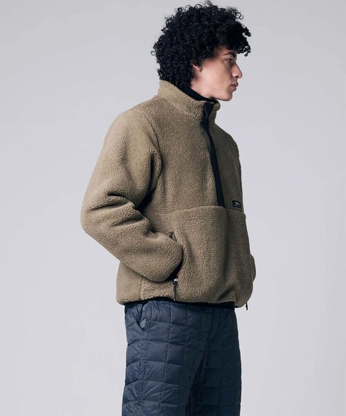 TAION（タイオン）の「【TAION/タイオン】ノンダウン マウンテン ハイネック ボアプルオーバー（ブルゾン・メンズ・ブラック/ベージュ・M/L/XL）」の6枚目の写真