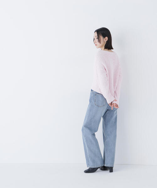 NATURAL BEAUTY BASIC(ナチュラルビューティーベーシック)の「◇ネップオーバーニット(ニット/セーター・レディース・ダークブルー/ピンク/オフホワイト・FREE)」の10枚目の写真