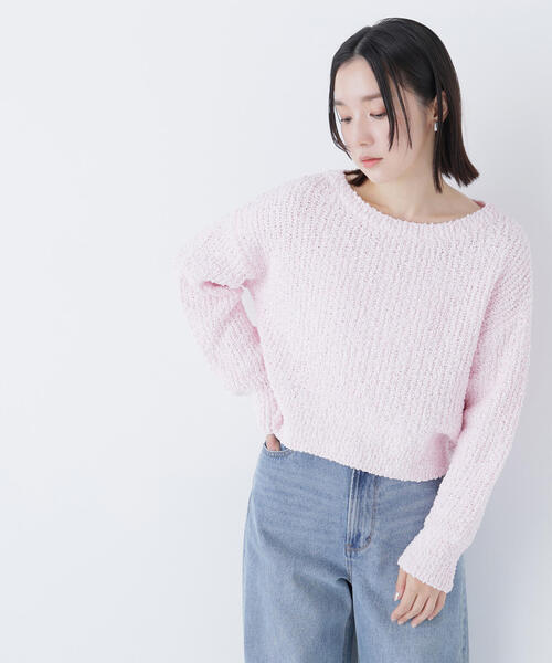 NATURAL BEAUTY BASIC(ナチュラルビューティーベーシック)の「◇ネップオーバーニット(ニット/セーター・レディース・ダークブルー/ピンク/オフホワイト・FREE)」の11枚目の写真