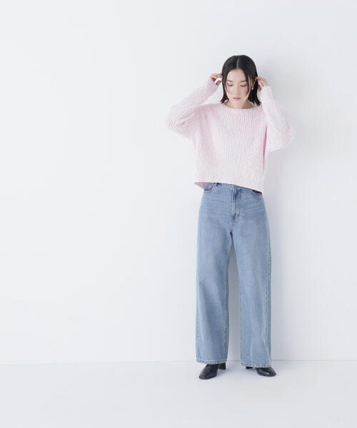 NATURAL BEAUTY BASIC(ナチュラルビューティーベーシック)の「◇ネップオーバーニット(ニット/セーター・レディース・ダークブルー/ピンク/オフホワイト・FREE)」の12枚目の写真