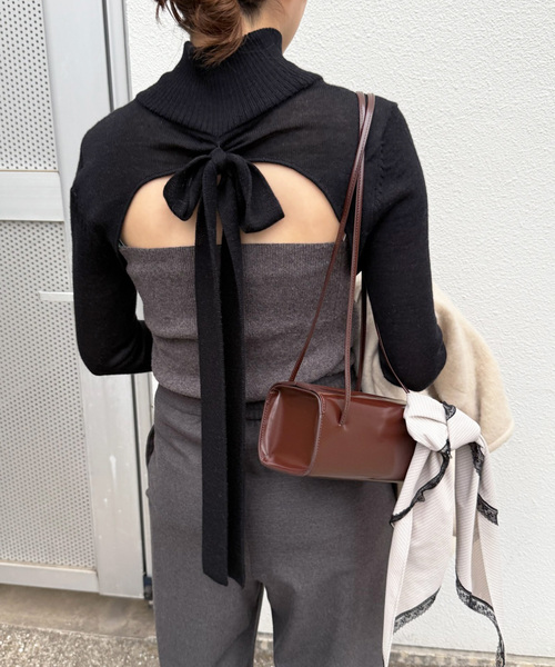 EDIT. FOR LULU(エディットフォールル)の「【AYNI/アイニ】マルチウェイボレロ(ニット/セーター・レディース・ホワイト/ブラック・FREE)」の3枚目の写真