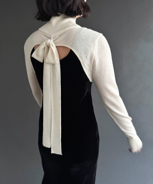 EDIT. FOR LULU(エディットフォールル)の「【AYNI/アイニ】マルチウェイボレロ(ニット/セーター・レディース・ホワイト/ブラック・FREE)」の9枚目の写真