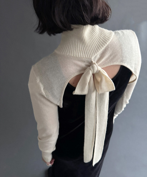 EDIT. FOR LULU(エディットフォールル)の「【AYNI/アイニ】マルチウェイボレロ(ニット/セーター・レディース・ホワイト/ブラック・FREE)」の11枚目の写真