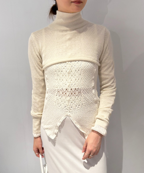 EDIT. FOR LULU(エディットフォールル)の「【AYNI/アイニ】マルチウェイボレロ(ニット/セーター・レディース・ホワイト/ブラック・FREE)」の12枚目の写真