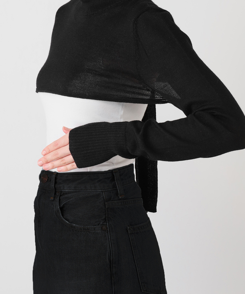 EDIT. FOR LULU(エディットフォールル)の「【AYNI/アイニ】マルチウェイボレロ(ニット/セーター・レディース・ホワイト/ブラック・FREE)」の20枚目の写真