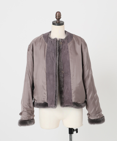 IENA（イエナ）の「ムートン ショートコート（ムートンコート・レディース・グレー・FREE）」の20枚目の写真