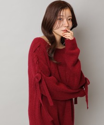 Apuweiser-riche | レースアップニットワンピース(ワンピース)