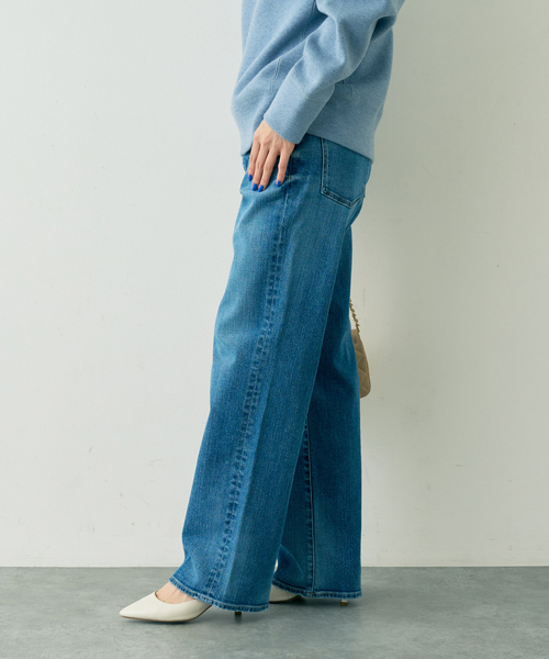 Rouge vif（ルージュヴィフ）の「【RED CARD/レッドカード】別注35th Anniversary.Straig ワイドストレートデニム（デニムパンツ・レディース・ブルー・23/24/25/21/22）」の5枚目の写真