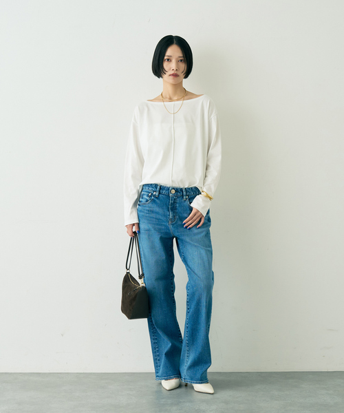 Rouge vif（ルージュヴィフ）の「【RED CARD/レッドカード】別注35th Anniversary.Straig ワイドストレートデニム（デニムパンツ・レディース・ブルー・23/24/25/21/22）」の14枚目の写真