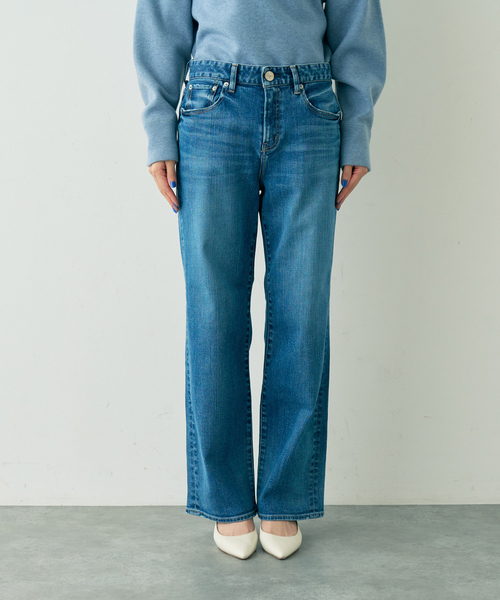 Rouge vif（ルージュヴィフ）の「【RED CARD/レッドカード】別注35th Anniversary.Straig ワイドストレートデニム（デニムパンツ・レディース・ブルー・23/24/25/21/22）」の18枚目の写真