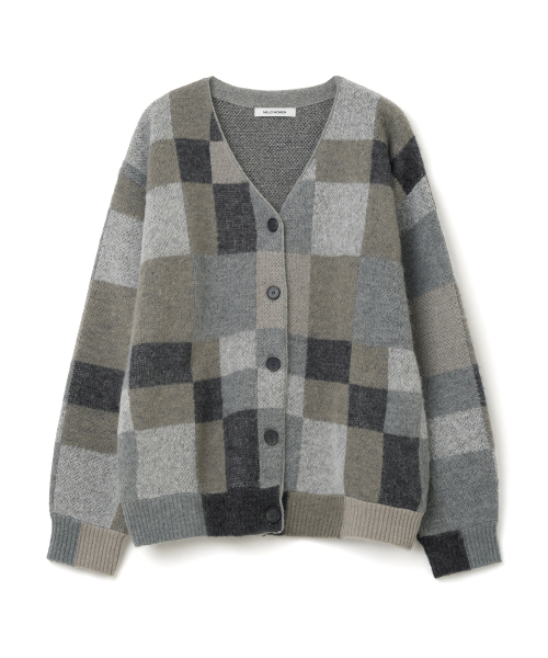 MILLO WOMEN（ミロウーマン）の「カラー ブロック オーバーサイズ カーディガン [グレー]（カーディガン/ボレロ・レディース・その他・ONE SIZE）」の7枚目の写真