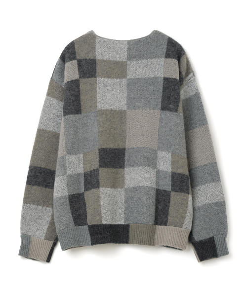 MILLO WOMEN（ミロウーマン）の「カラー ブロック オーバーサイズ カーディガン [グレー]（カーディガン/ボレロ・レディース・その他・ONE SIZE）」の2枚目の写真