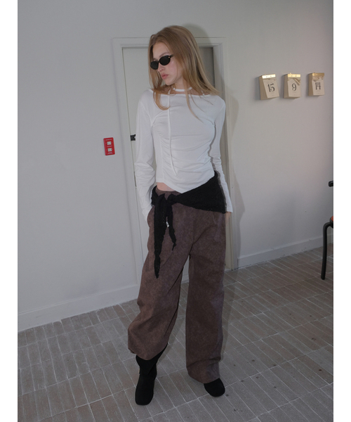 ETMON(エトモン)の「Vintage Pattern Pants, Brown(その他パンツ・レディース・その他・SMALL/MEDIUM)」の5枚目の写真