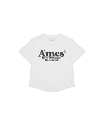 AMESWORLDWIDE（アメスワールドワイド）の「ROUND HEM CROP TEE WHITE（Tシャツ/カットソー）」