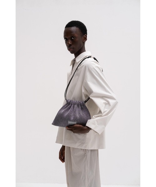 LASTFRAME（ラストフレーム）の「KYOTO METALLIC SACK BAG（ショルダーバッグ・レディース・グレー系その他/シルバー系その他・FREE）」の11枚目の写真