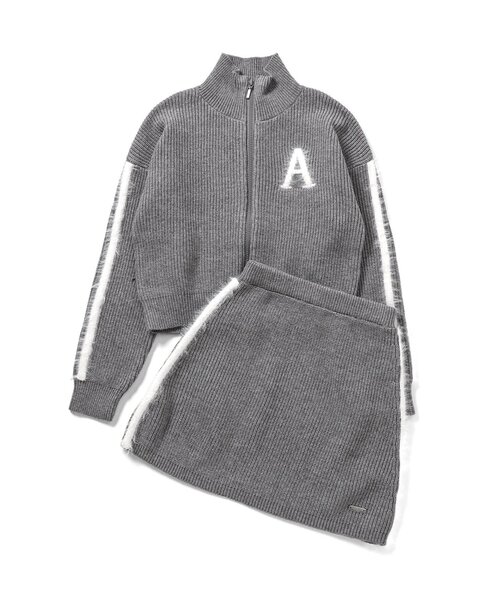 algy（アルジー）の「シャギーラインニットセットアップ（セットアップ・キッズ・サックスブルー/チャコール・SMALL/MEDIUM/X-SMALL/XX-SMALL）」の5枚目の写真