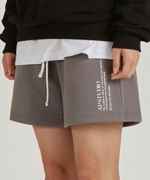 エーピー レタリング コンフォータブル ワッフル裏毛 ショートパンツ_グレー