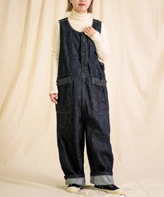 Brocante / ブロカント] 10ozデニム トラヴァイユサロペット