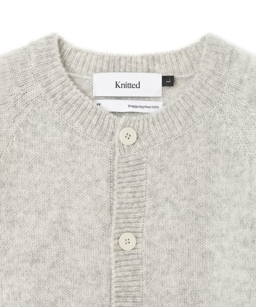 KNITTED(ニッティド)の「シェギドック ウール100% ラウンドカーディガン メランジェグレー(カーディガン/ボレロ・レディース・その他・MEDIUM/LARGE/X-LARGE)」の12枚目の写真