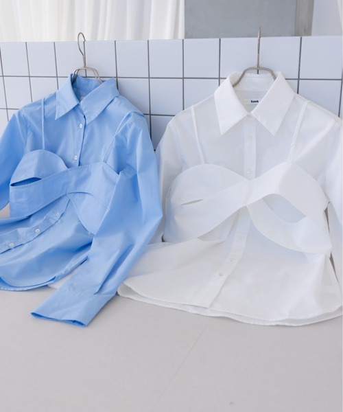 bisutier shirt/ビスチェセットシャツ（シャツ/ブラウス）｜haek（ハク