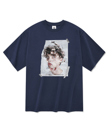 フェイス 半袖Tシャツ ネイビー