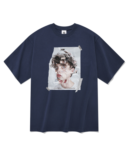 RADINEO(ラディネオ)の「フェイス 半袖Tシャツ ネイビー(Tシャツ/カットソー・メンズ・その他・LARGE/MEDIUM/SMALL/X-LARGE)」の1枚目の写真
