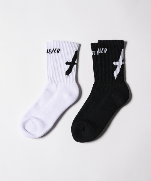 AIVER(アイバー)の「AIVER Aソックス 2PACK SET(ソックス/靴下・メンズ・ホワイト×ホワイト/ブラック×ブラック/ブラック×ホワイト・FREE)」の3枚目の写真