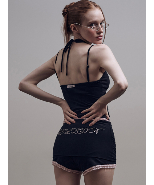 HILLDA（ヒルダ）の「ローズレースホルタートップ [ブラック]（Tシャツ/カットソー・レディース・その他・SMALL/MEDIUM）」の2枚目の写真