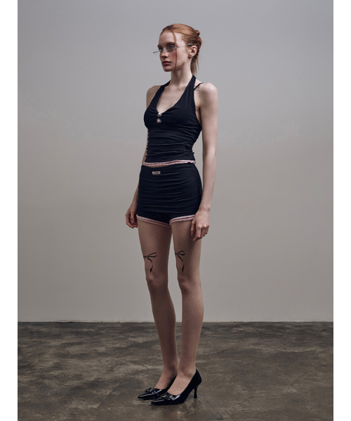 HILLDA（ヒルダ）の「ローズレースホルタートップ [ブラック]（Tシャツ/カットソー・レディース・その他・SMALL/MEDIUM）」の5枚目の写真