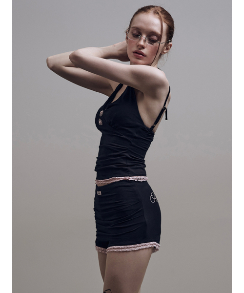 HILLDA（ヒルダ）の「ローズレースホルタートップ [ブラック]（Tシャツ/カットソー・レディース・その他・SMALL/MEDIUM）」の6枚目の写真
