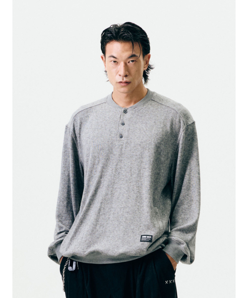 Henri Neck Pocket Knit Sweat (gray) — вязаная толстовка с карманом