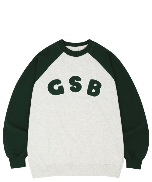 GAINSBORO(ゲインズボロ)の「GSBロゴラグランマンツーマン_オートミール/グリーン(スウェット・メンズ・その他・SMALL/MEDIUM/LARGE/X-LARGE)」の2枚目の写真