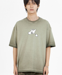モンスターゴーストピグメント半袖Tシャツカーキ
