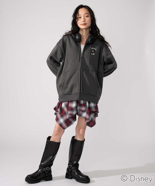 Disney（ディズニー）の「WEGO/ミッキーZIPパーカー (軽ボア)（パーカー・メンズ・スミクロ/アッシュグレー・MEDIUM/LARGE）」の11枚目の写真