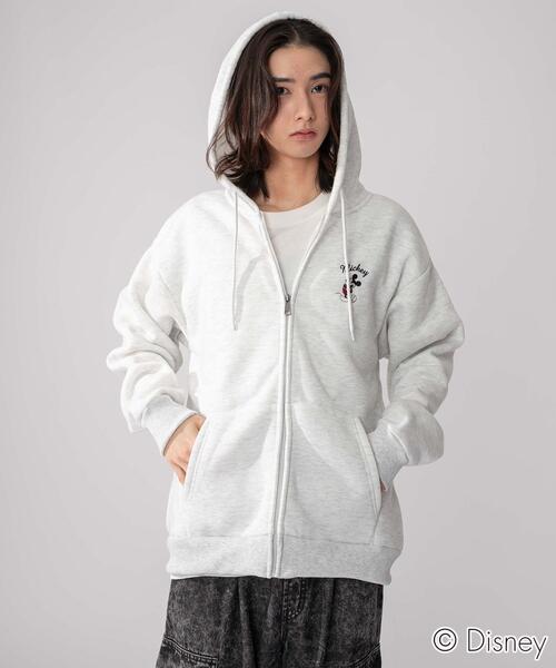 Disney（ディズニー）の「WEGO/ミッキーZIPパーカー (軽ボア)（パーカー・メンズ・スミクロ/アッシュグレー・MEDIUM/LARGE）」の12枚目の写真