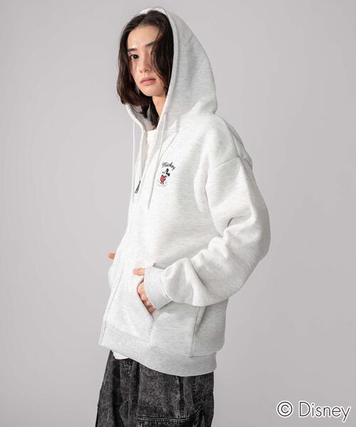 Disney（ディズニー）の「WEGO/ミッキーZIPパーカー (軽ボア)（パーカー・メンズ・スミクロ/アッシュグレー・MEDIUM/LARGE）」の13枚目の写真