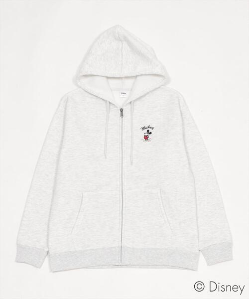 Disney（ディズニー）の「WEGO/ミッキーZIPパーカー (軽ボア)（パーカー・メンズ・スミクロ/アッシュグレー・MEDIUM/LARGE）」の17枚目の写真