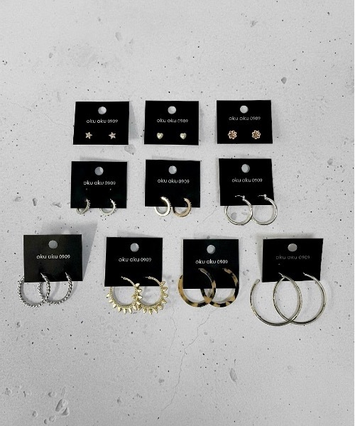 Burner(バーナー)の「【Sonu jewelry(ソヌジュエリー)】デザインピアス 10点セット son-pierce-9【GBT】(ピアス(両耳用)・レディース・A/H/J/O/Q/X/Z/その他8/その他10/その他13/その他22/その他24/その他31/その他33/シルバー系その他3/シルバー系その他5/シルバー系3/シルバー系5/C/D/E/F/S/U/V/W/その他1/その他3/その他5/その他11/その他34/その他35/シルバー系/シルバー系1/K/L/M/N/その他6/その他14/その他15/その他16/その他17/その他18/その他25/その他26/その他27/その他28/その他29/シルバー系その他7/シルバー系6/シルバー系7/シルバー系8/シルバー系9/B/G/I/P/R/Y/その他4/その他7/その他9/その他12/その他20/その他21/その他23/その他30/その他32/シルバー系その他2/シルバー系その他4/シルバー系その他6/シルバー系2/シルバー系4・FREE)」の5枚目の写真
