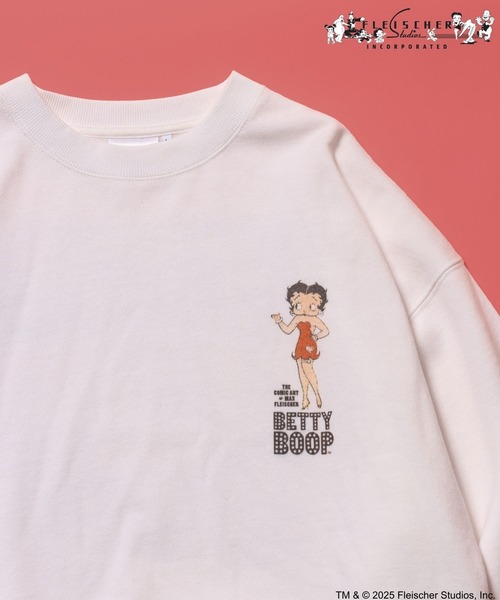 niko and...（ニコアンド）の「【Betty Boop(ベティ・ブープ)】CHARACTER PRINT SWEATSHIRT（スウェット・メンズ・オフホワイト/ブラック・MEDIUM/LARGE）」の4枚目の写真